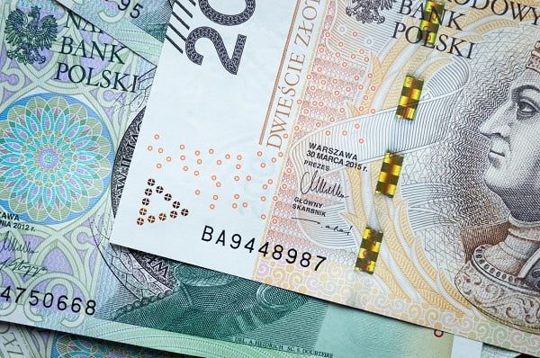 100 and 200 PLN bills - bank credit installment